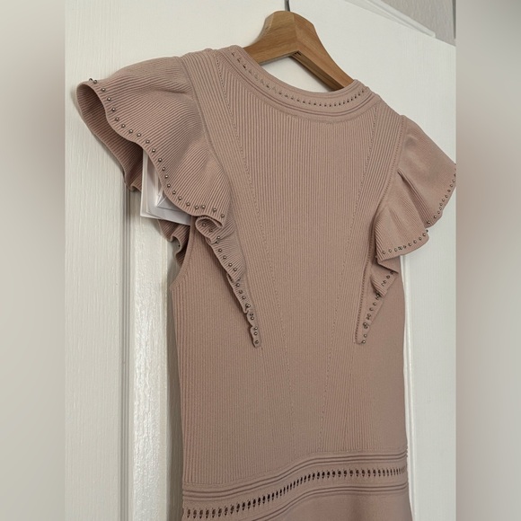 NWT Sandro Tilla Knit Dress in Nude - size US 4 - Picture 7 of 13